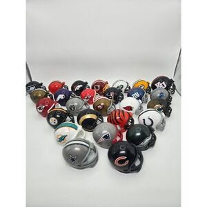 Riddell NFL Mini Football Helmets Lot of 27 Assorted Teams Collectible Display